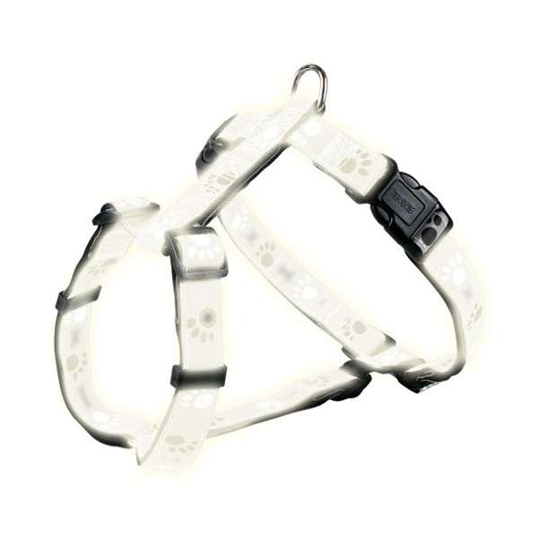 Trixie Geschirr Silver Reflect - Pfotenmotiv - 52–75 cm / 25mm – Bild 3