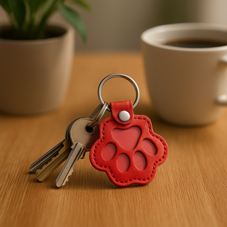 Pfoten-Schlüsselanhänger aus Kunstleder | 5 verfügbare Farben – Bild 2