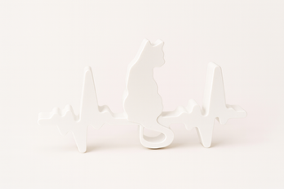 Herzschlag Katze - Handgefertigte Raysin Figur für Katzenliebhaber – Bild 2