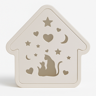 Deko Häuschen - mit Katze | mit Beleuchtung – Bild 3